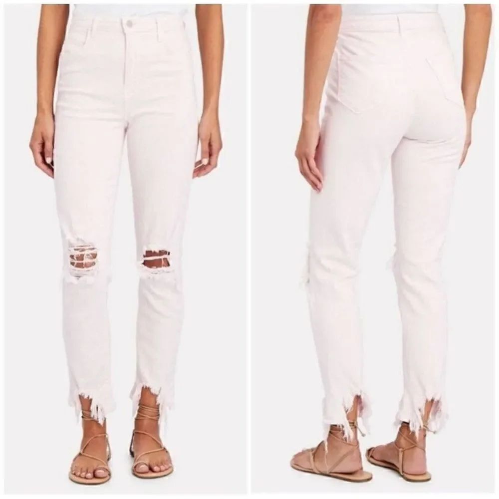 NWOT L'AGENCE High Line High Rise Skinny Jeans In Light Pink Size 25